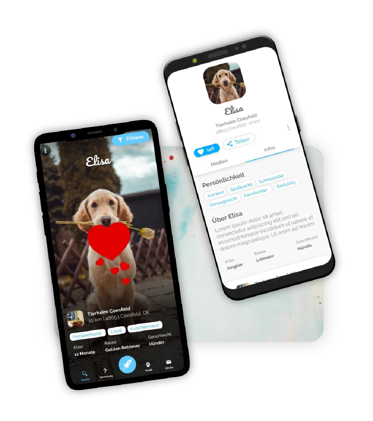 Tierprofil in der Pet Fellows App